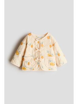 H&M - Girls Beige Quilted Cotton Jacket