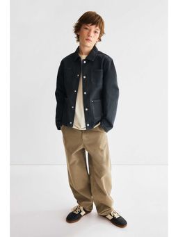 H&M - Boys Grey Cotton Twill Cargo Jacket