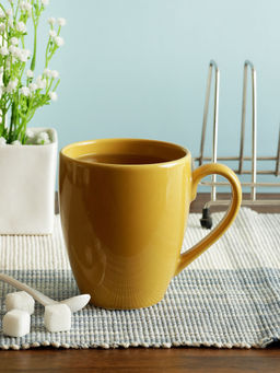 HomeTown - Ceramic Coffee Mug 14 Oz in Mustard Colour