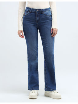 U.S. POLO ASSN. - Blue High Rise Regular Bootcut Stretchable Jeans