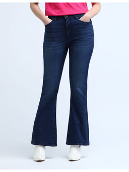 U.S. POLO ASSN. - Navy Blue High Rise Flared Fit Jeans