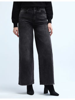 U.S. POLO ASSN. - Grey High Rise Ultra Wide Leg Jeans