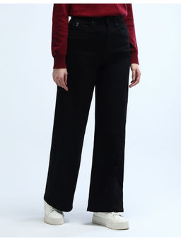 U.S. POLO ASSN. - Dark Black High Rise Stretchable Baggy Jeans