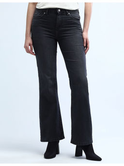 U.S. POLO ASSN. - Black High Rise Regular Bootcut Stretchable Jeans