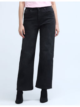 U.S. POLO ASSN. - Black High Rise Wide Leg Stretchable Jeans