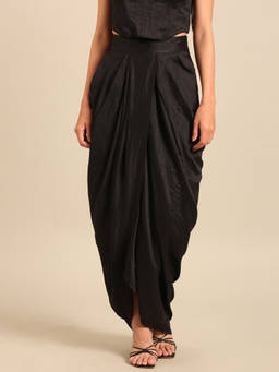 ASMI By Mayank Modi - Brown Cotton Silk Dhoti Pant