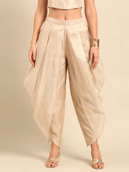 ASMI By Mayank Modi - Gold Kota Chanderi Pant