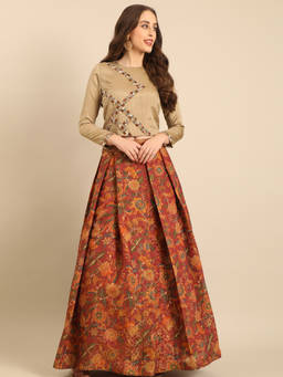 ASMI By Mayank Modi - Gold Chanderi Lehenga and Blouse