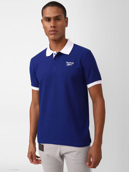 Reebok - Rbk Fnd Neo Cot Polo Blue Training Polo T-shirts