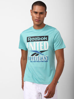 Reebok - Gs Ubf Verbiage Tee Teal Training T-shirts