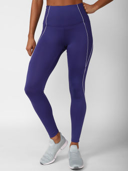 Reebok - Wor Rib High Rise Tight Purple Training Tights