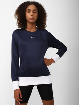 Reebok - Rbk W Comfort Sweat Navy Blue Training Sweatshirts