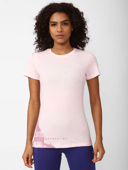 Reebok - Rbk W Workout Graphic Tee Pink Training T-shirts