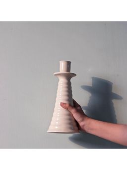 Muun Home - Coil Candle Holder Beige