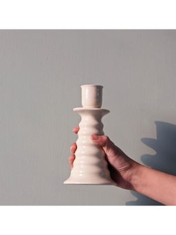 Muun Home - Coil Candle Holder Beige