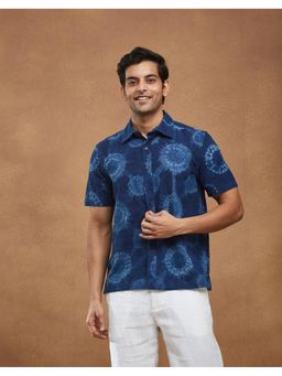 Fabindia - Indigo Cotton Bush Shirt