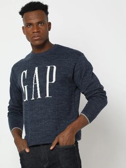 GAP - Men Logo Print Crew Neck Pullover Sweater
