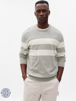 GAP - Men Striped Crew Neck Pullover Sweater