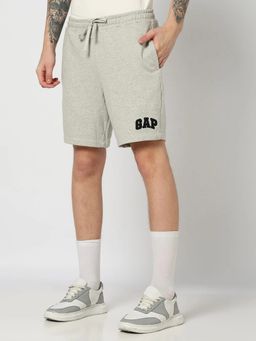 GAP - Men Regular Fit Mid-Rise Grey Shorts
