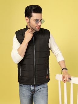 RIGO - Men Black Quilted Sleeveless Puffer Jacket