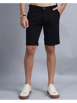 SILISOUL - Black Regular Fit Solid Men Shorts