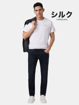 Pepe Jeans - Dark Blue Solid Men Slim Jeans