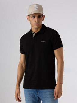 Pepe Jeans - Black Solid Men Polo T-Shirt