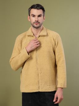 RIGO - Men Soft Cream Solid Oversized Winter Light Jacket