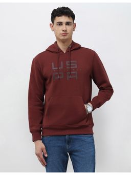U.S. Polo Assn. Denim Co. - Men Brand Embossed Regular Fit Hoodie