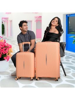 Red Tape - Peach 4 Wheels Trolley Bag (Pack of 2)