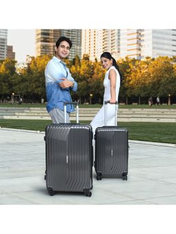 Red Tape - Gunmetal Black 4 Wheels Trolley Bag (Pack of 2)