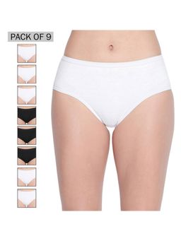 Bodycare - Pack of 9 Panties in Black & White Color