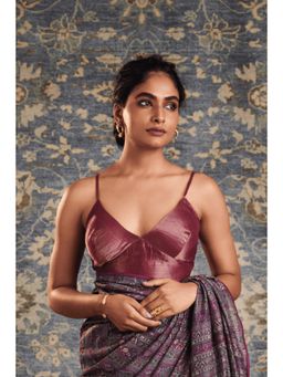 Dressfolk - Feray Purple Stitched Blouse