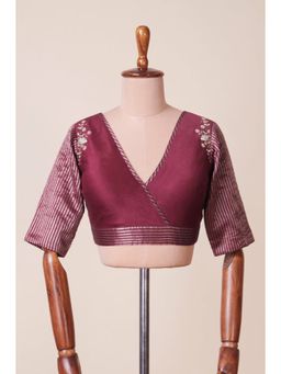 Dressfolk - Ocean Petals Navy Blue Stitched Blouse