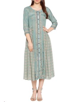 Soup by Sougat Paul - Azure Printed Anarkali