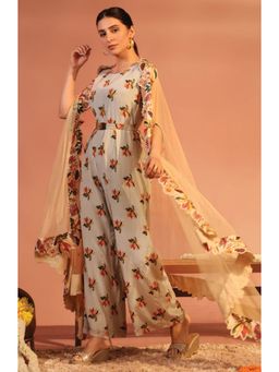 Soup by Sougat Paul - Arani Floral Jumpsuit with Dupatta