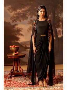 Soup by Sougat Paul - Aarani Drape Dress with Cape