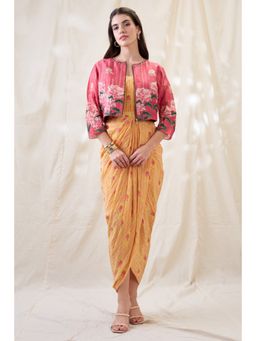 Soup by Sougat Paul - Ravya Embellished Drape Dress Set