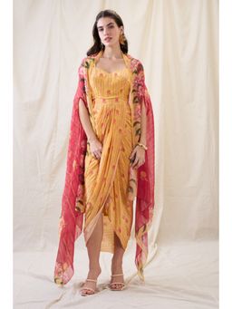 Soup by Sougat Paul - Ravya Drape Dress with Cape