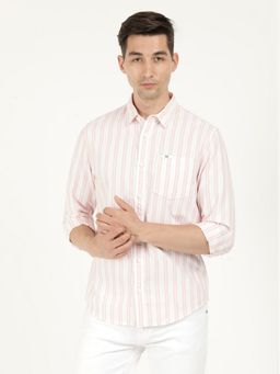 Lee - Men Striped Beige Shirt (Regular)