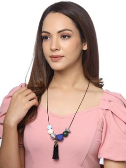 Yellow Chimes - Woman Big Bold Statement Charmed Necklace