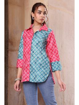 Rain & Rainbow - Pink Relaxed Printed Shirt