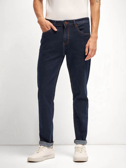 The Bear House - Men Navy Blue Solid Slim Fit Jeans