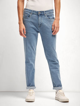 The Bear House - Men Blue Solid Slim Fit Jeans