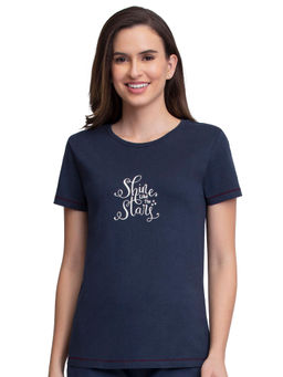 Amante - Round Neck Sleep Tee Blue