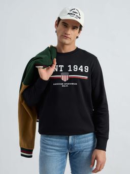 GANT - Men Black Printed Sweatshirt