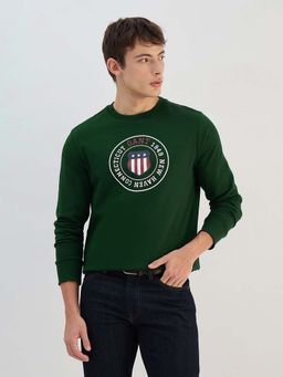 GANT - Men Green Printed Sweatshirt
