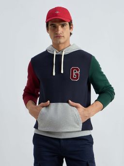 GANT - Men Multicolor Colorblock Solid Hoodie