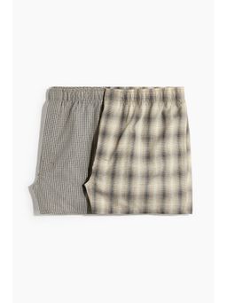 H&M - Men Beige 2-Pack Woven Boxers