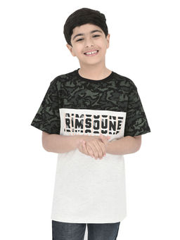 CRIMSOUNE CLUB - Boys White Printed T-Shirt